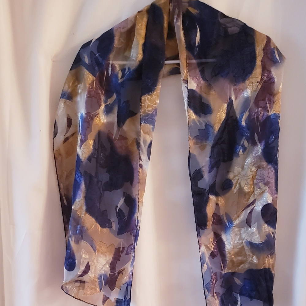 Navy and Gold Neck Scarf